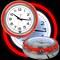 Trademark 14 Inch Double Ring Neon Clock Red Outer and White Inner Ring